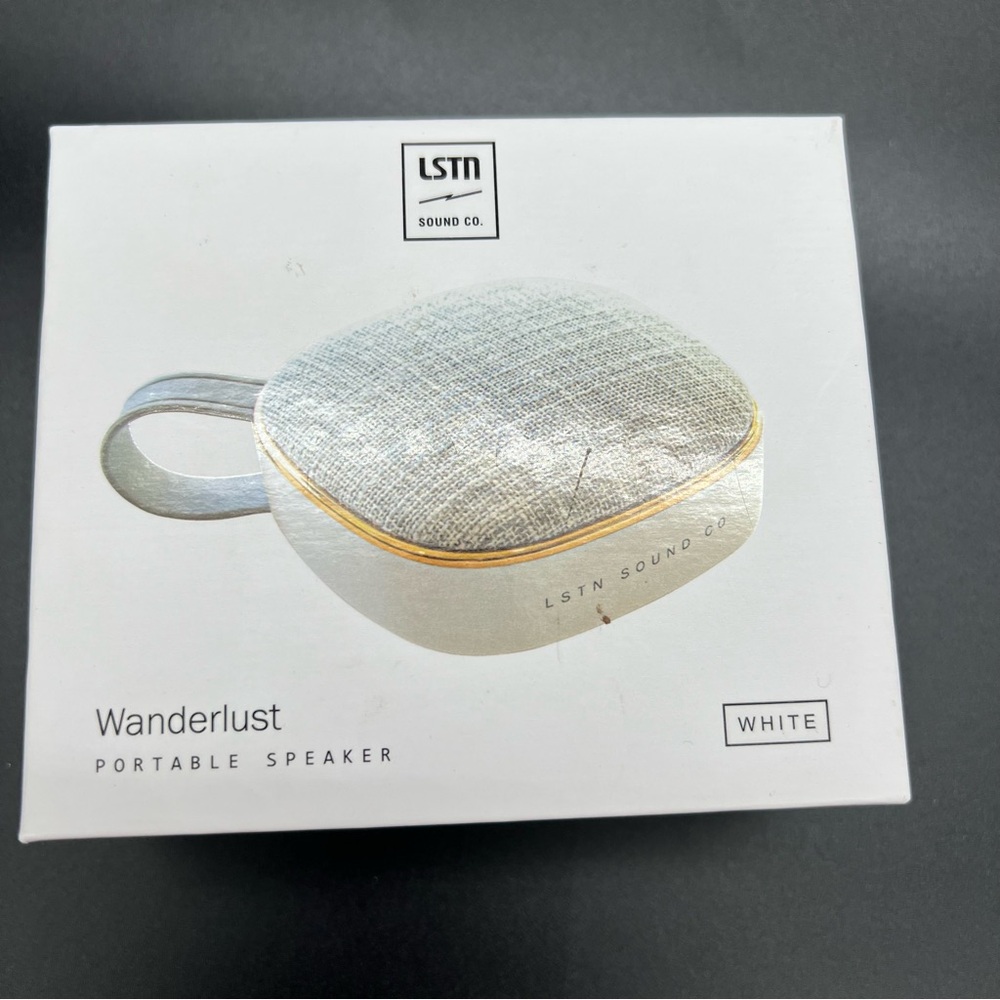 Wanderlust Bluetooth Portable Speaker White 3.25" x 3.25" LSTN Sound Co